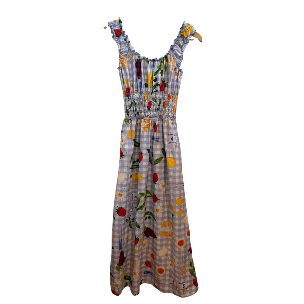 Lisa Says Gah Annie Alfresco Picnic Print Dress Size M - Picture 2 of 6